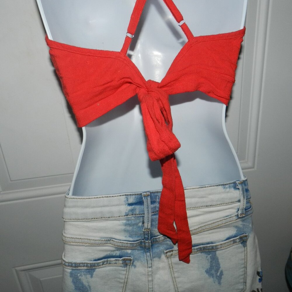 Altar'd State Vibrant solid red strappy crop tank top Small NWT🆕📦⌚🏃🏻💨⚡🚚 - Picture 9 of 15